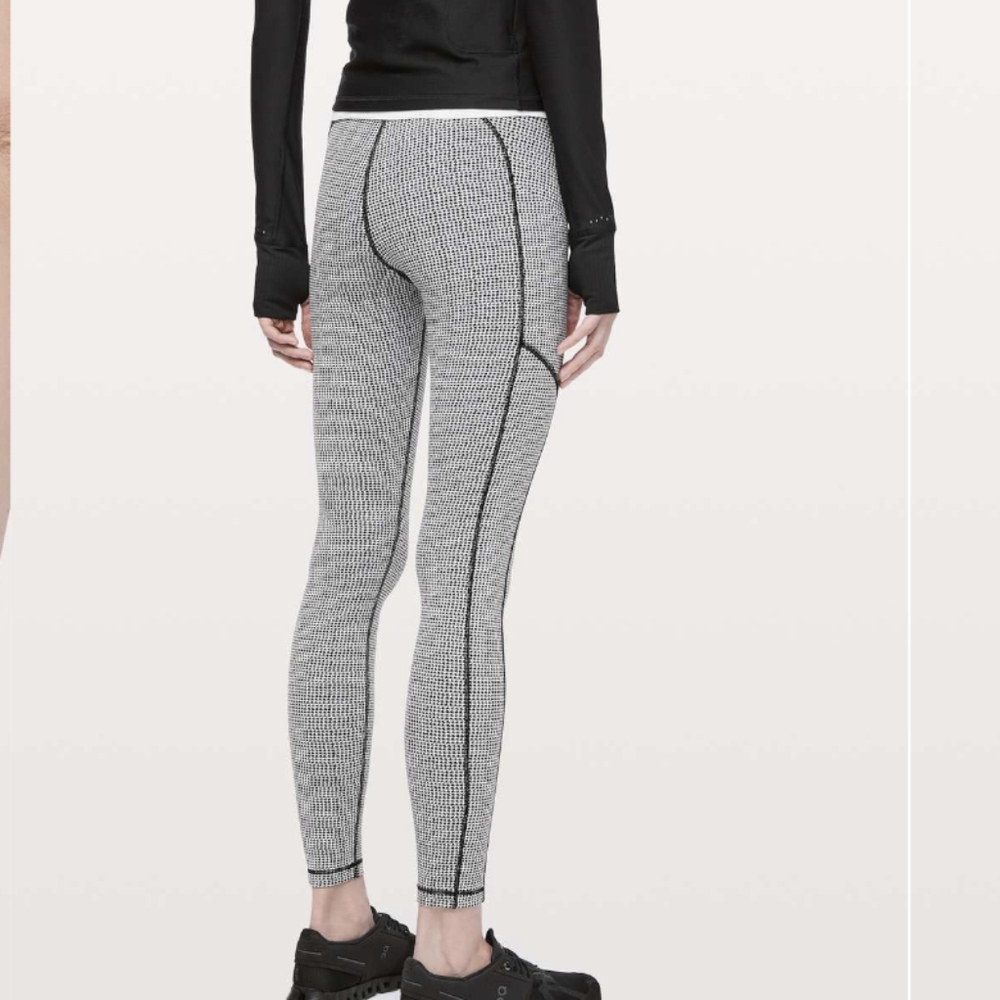 Lululemon Speed Up Tight *Full-On Luxtreme 28" Teeny Tooth White Black